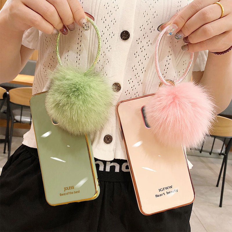 Hair Ball Electroplating Bracelet Silicone Protective