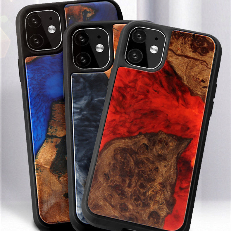 Resin Wood Protective Cover Phone Case