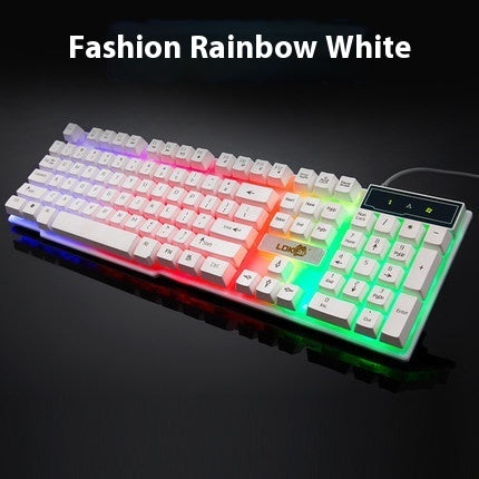 Industry gaming keyboard glowing