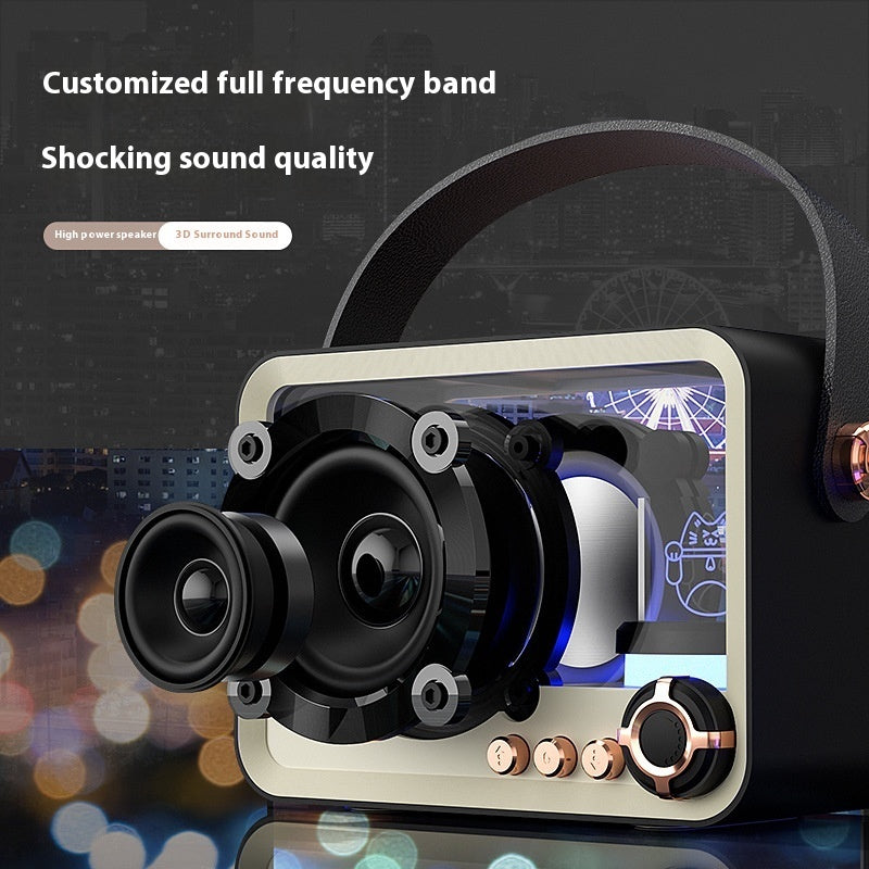 Glass Bluetooth Speaker Portable