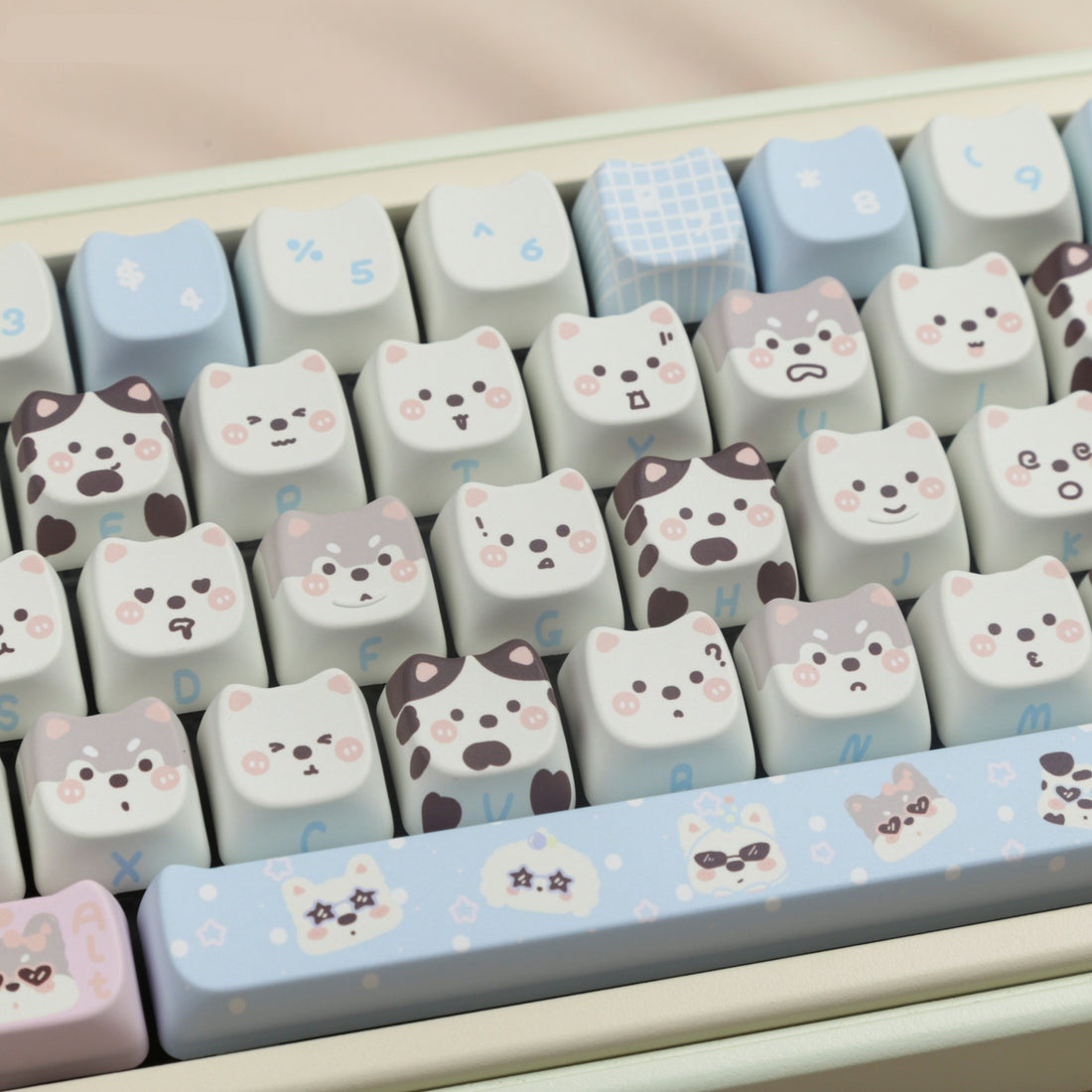 Cute Puppy Full Set PBT Sublimation Key