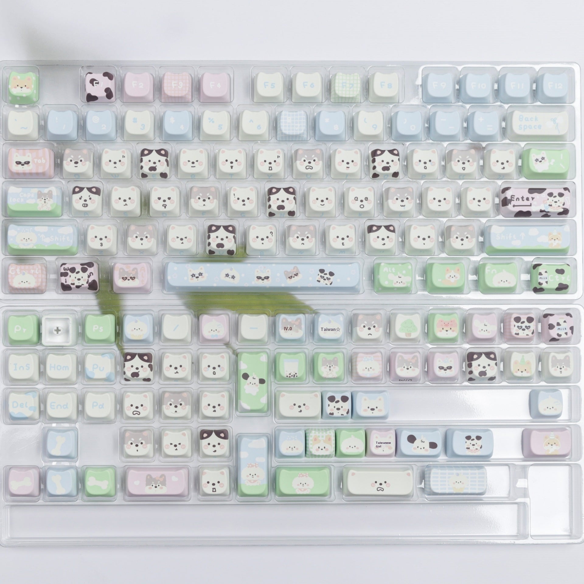 Cute Puppy Full Set PBT Sublimation Key