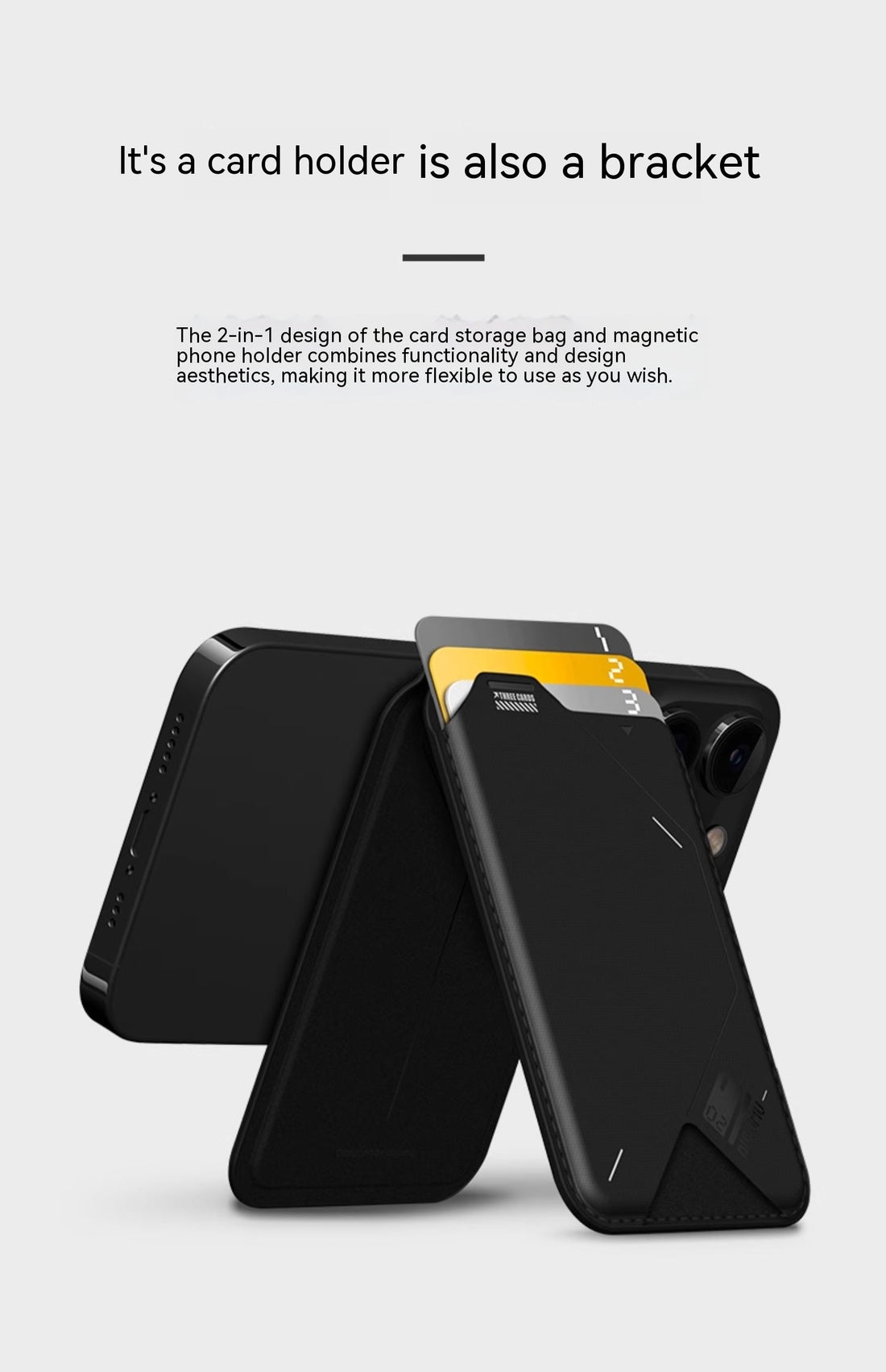 Magnetic Flip Card Holder G02 Two-in-one Wallet