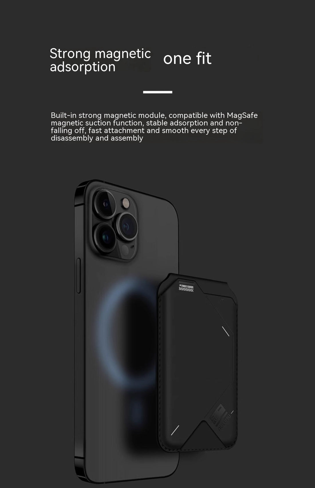 Magnetic Flip Card Holder G02 Two-in-one Wallet