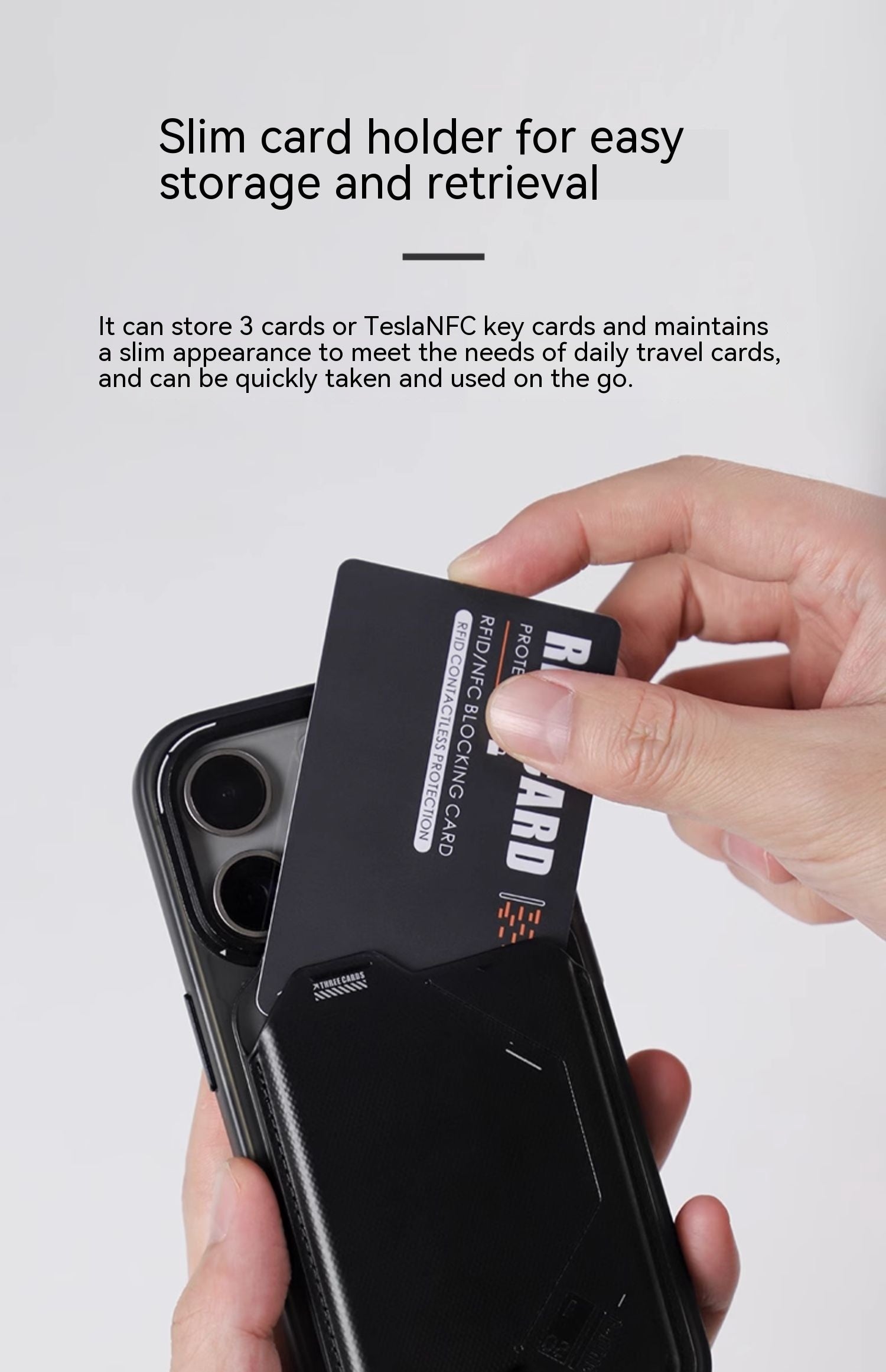 Magnetic Flip Card Holder G02 Two-in-one Wallet