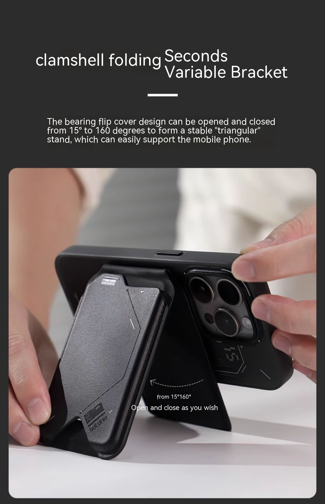 Magnetic Flip Card Holder G02 Two-in-one Wallet