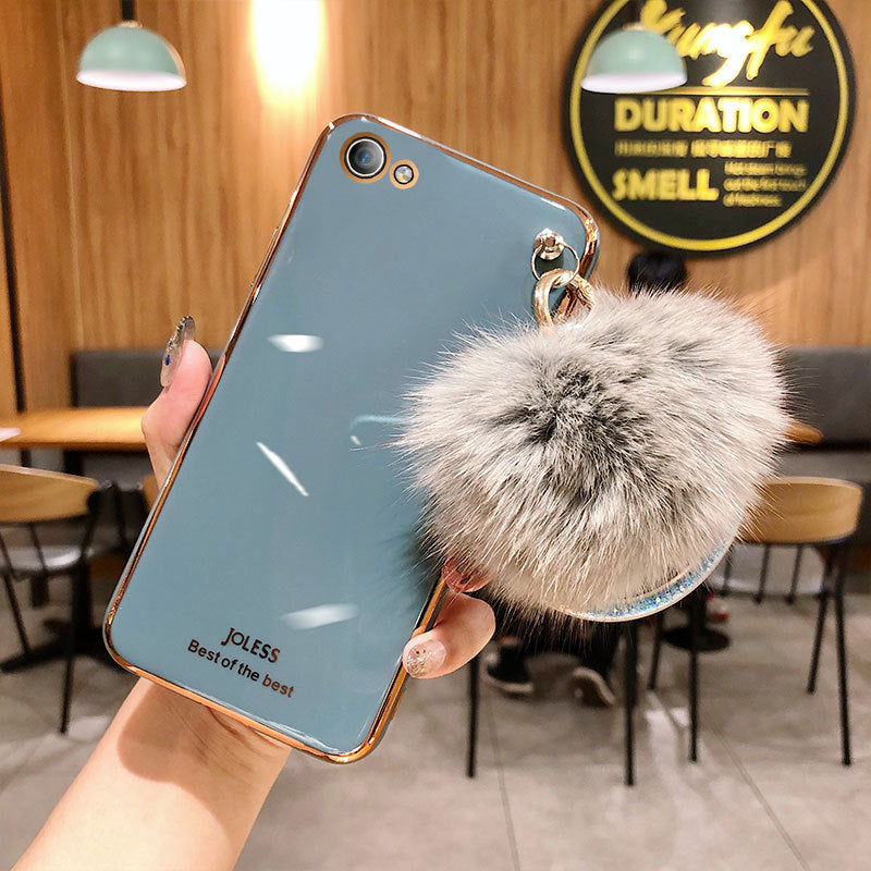 Hair Ball Electroplating Bracelet Silicone Protective