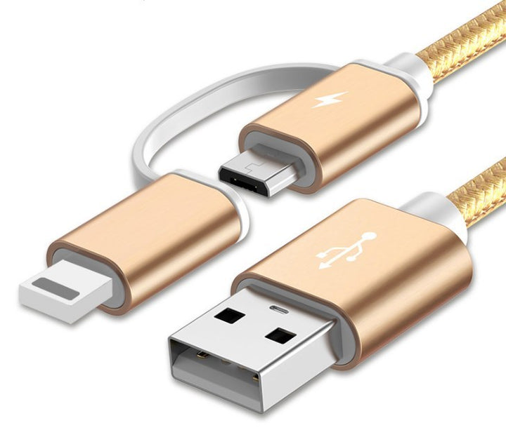 100cm 2A Fast Charger Cable 2 IN 1 USB