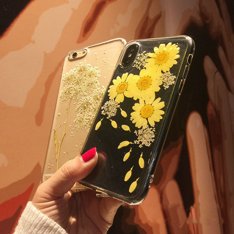Silicone Epoxy Chrysanthemum Phone Case Cover