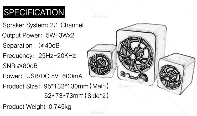 Colorful Light Mini Phone Speaker