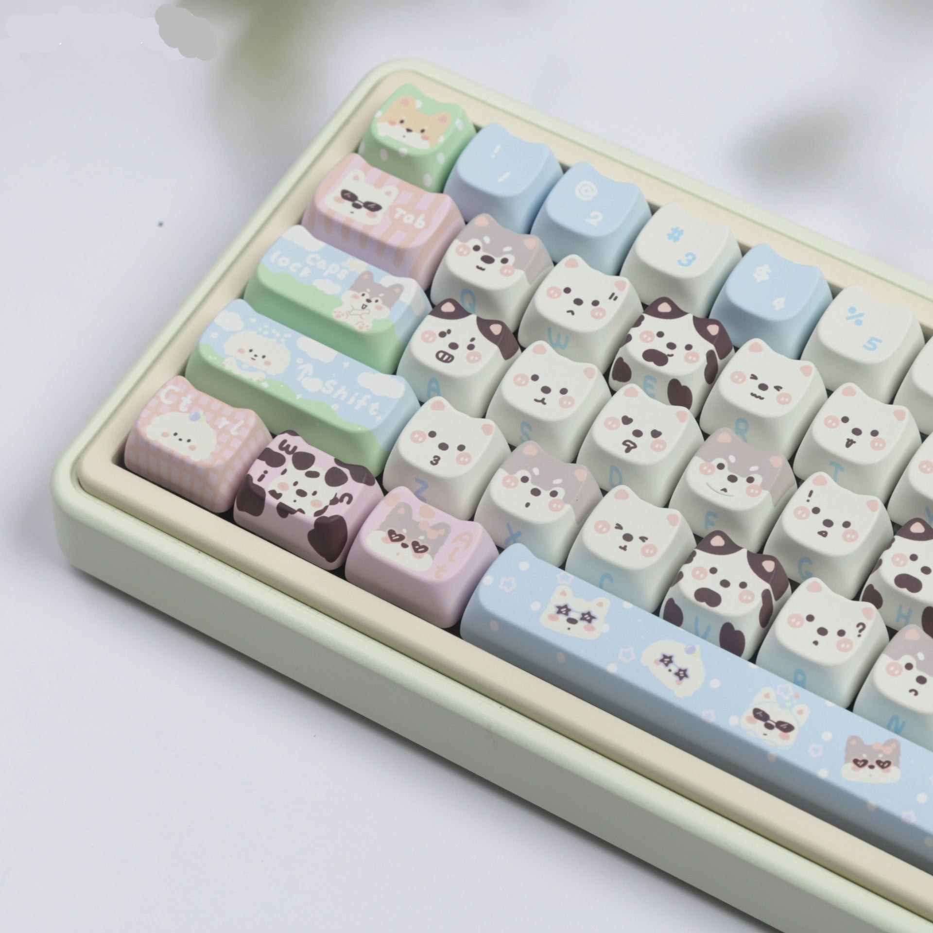Cute Puppy Full Set PBT Sublimation Key
