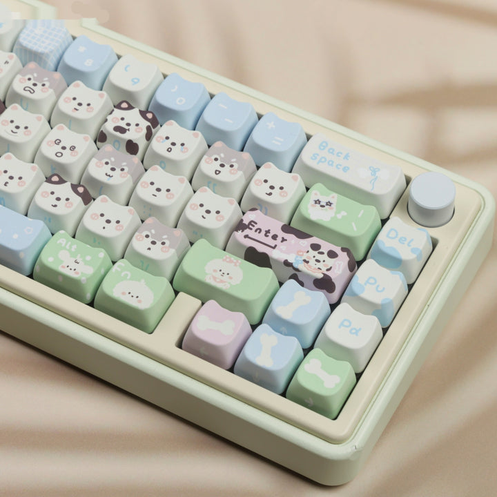 Cute Puppy Full Set PBT Sublimation Key