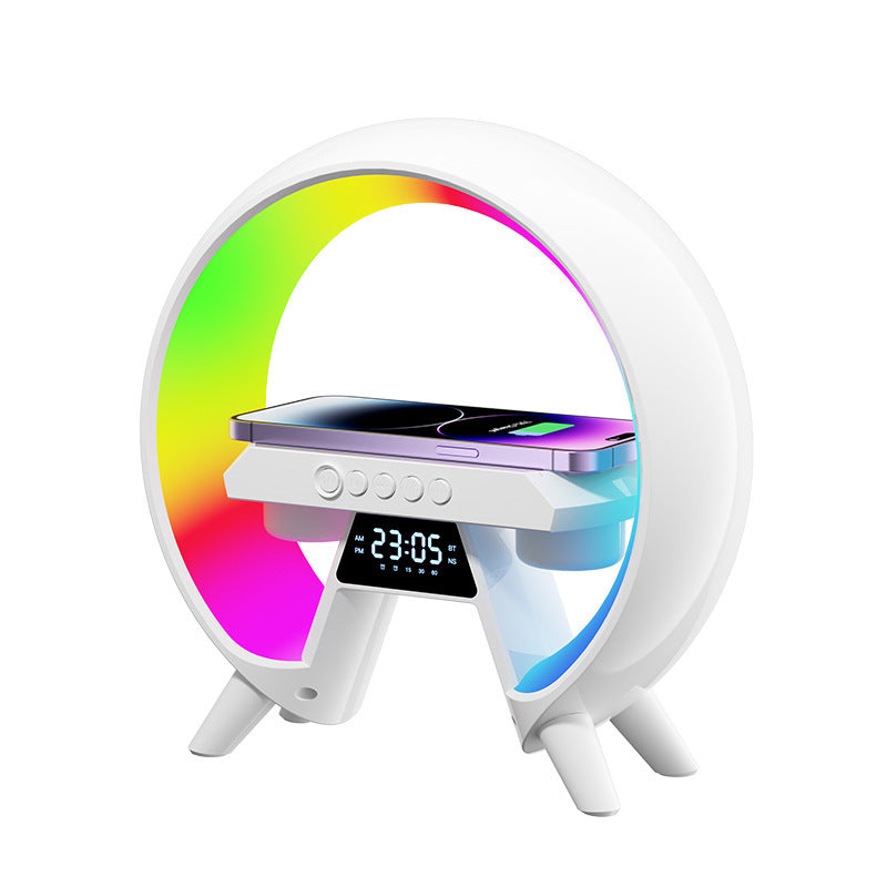 Colorful Bedside With Clock Light