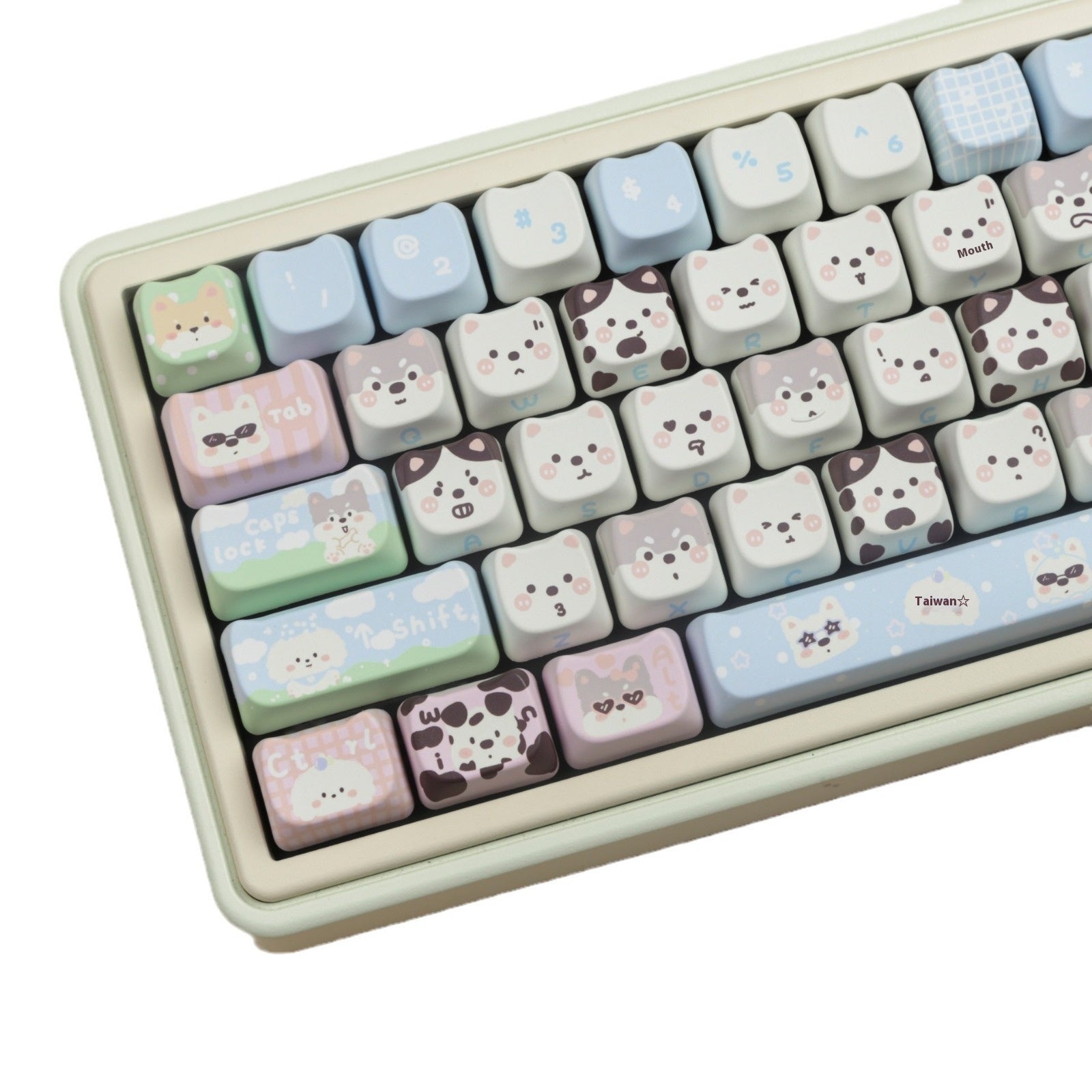 Cute Puppy Full Set PBT Sublimation Key