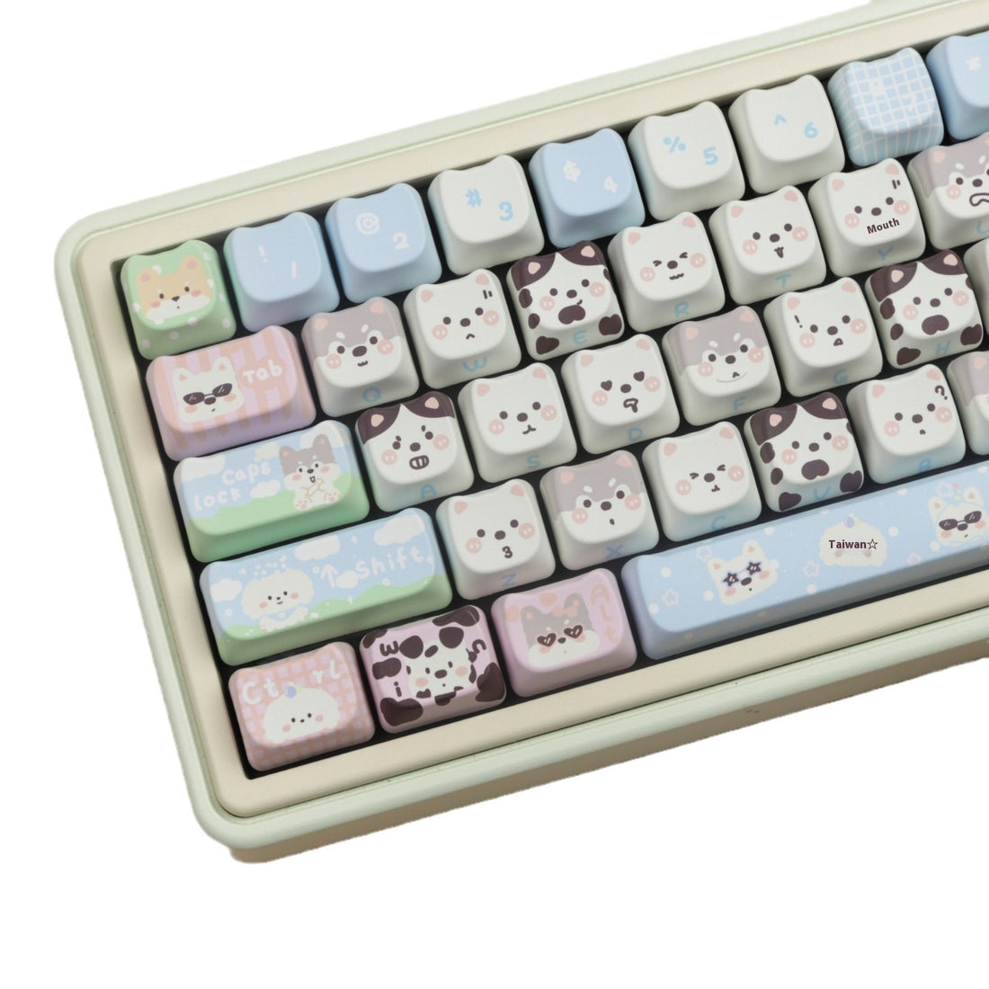 Cute Puppy Full Set PBT Sublimation Key