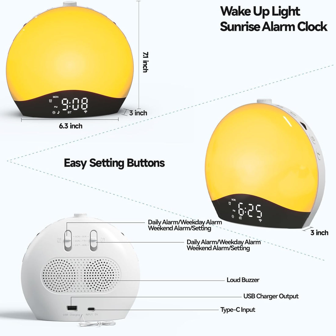 Sunrise Alarm Clock Wake Up Light