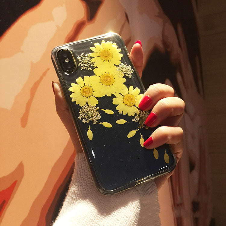 Silicone Epoxy Chrysanthemum Phone Case Cover