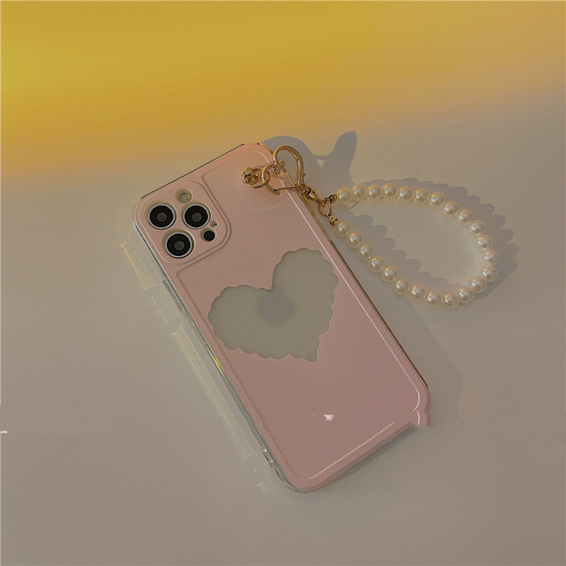 Ins Love Pearl Chain Mobile Phone Case