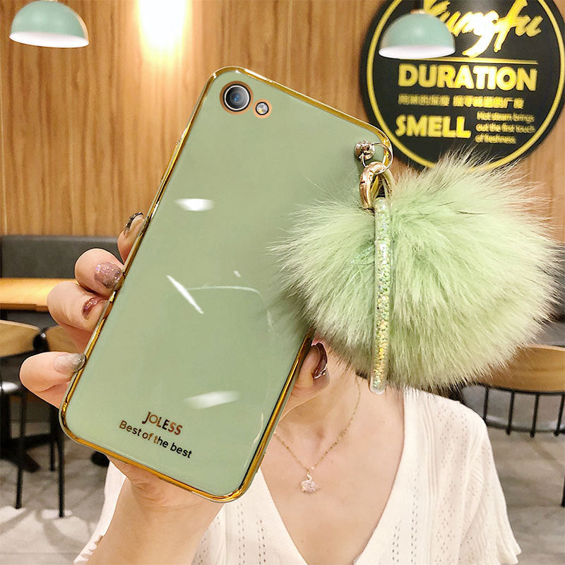 Hair Ball Electroplating Bracelet Silicone Protective