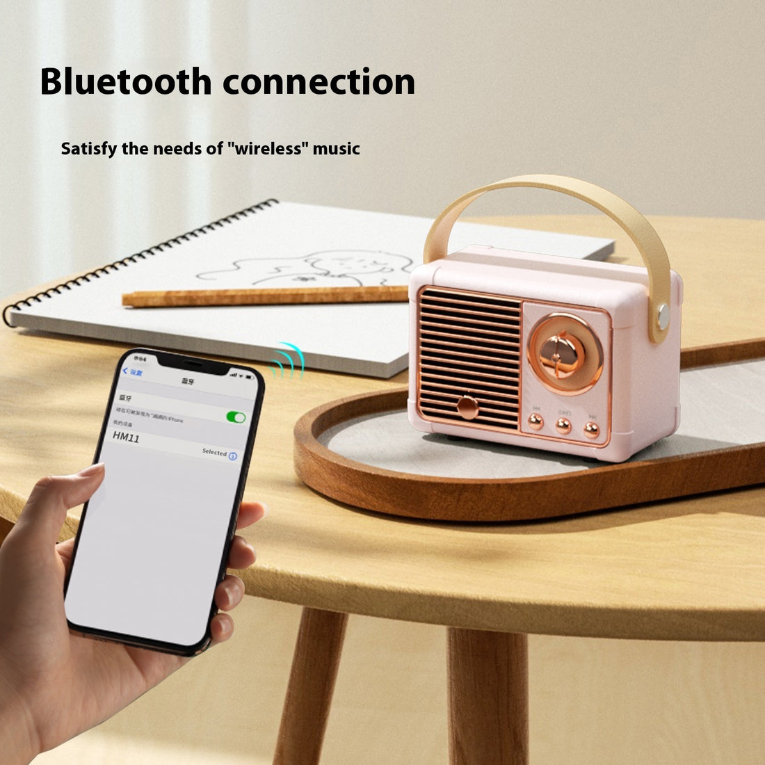 Bluetooth Audio Retro Mini Portable Wireless