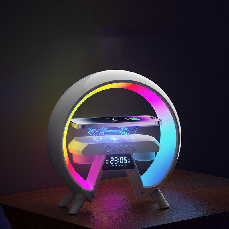 Colorful Bedside With Clock Light