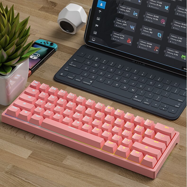 61-key Pluggable Mechanical Keyboard