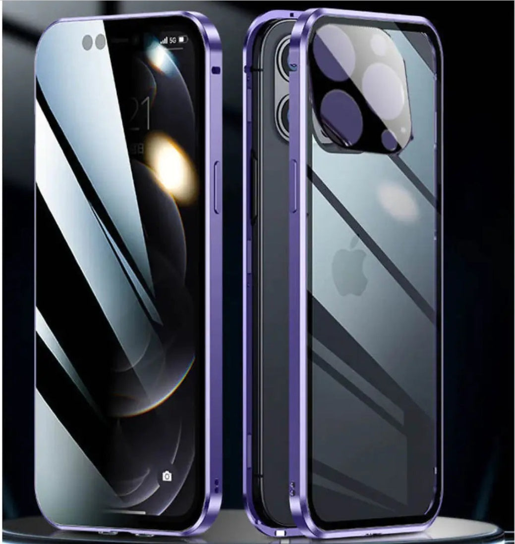 Double Sided Magnetic Glass Phone Case