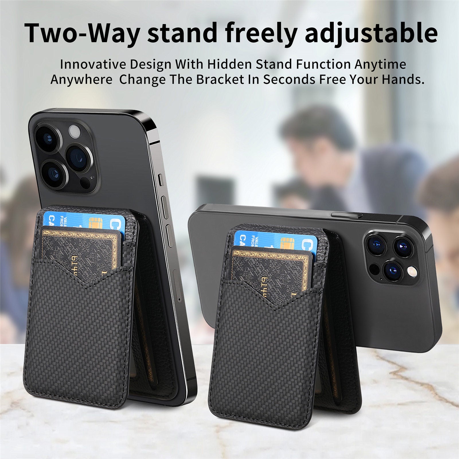 Strong Magnetic Bracket Mobile Phone Card Holder