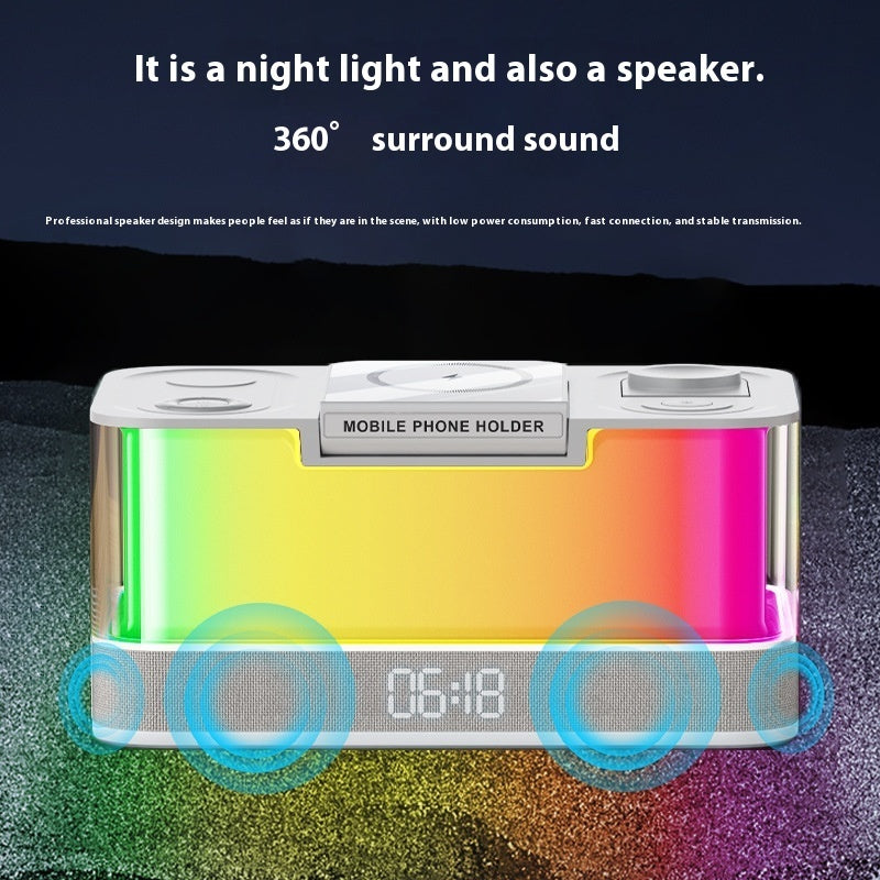Desktop Bluetooth Speaker Clock Ambience Light