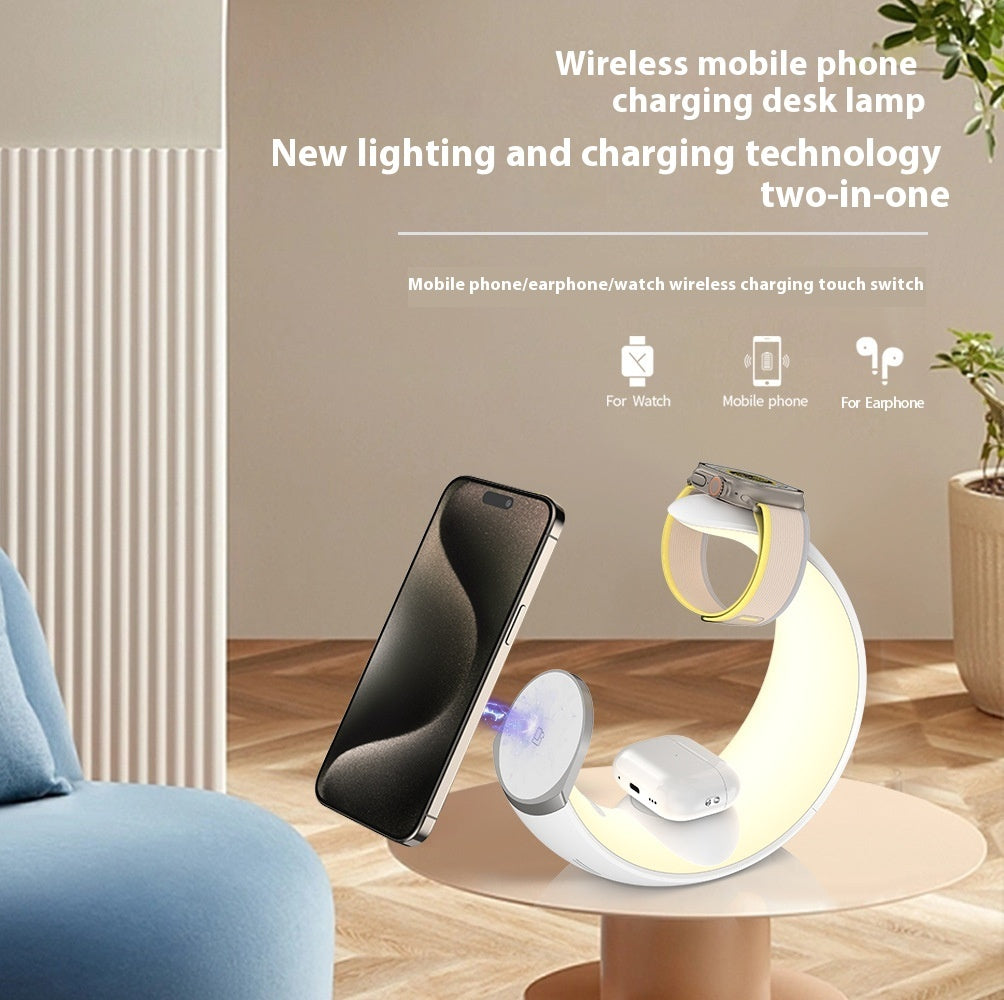Small Moon Light Magnetic Three-in-one Wireless