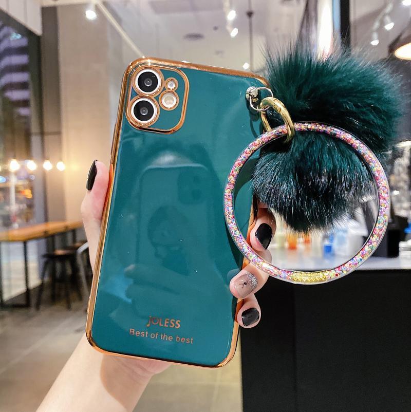 Hair Ball Electroplating Bracelet Silicone Protective