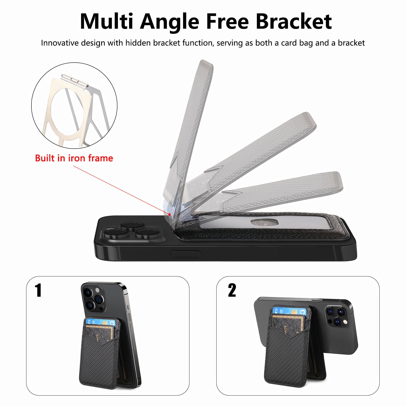 Strong Magnetic Bracket Mobile Phone Card Holder
