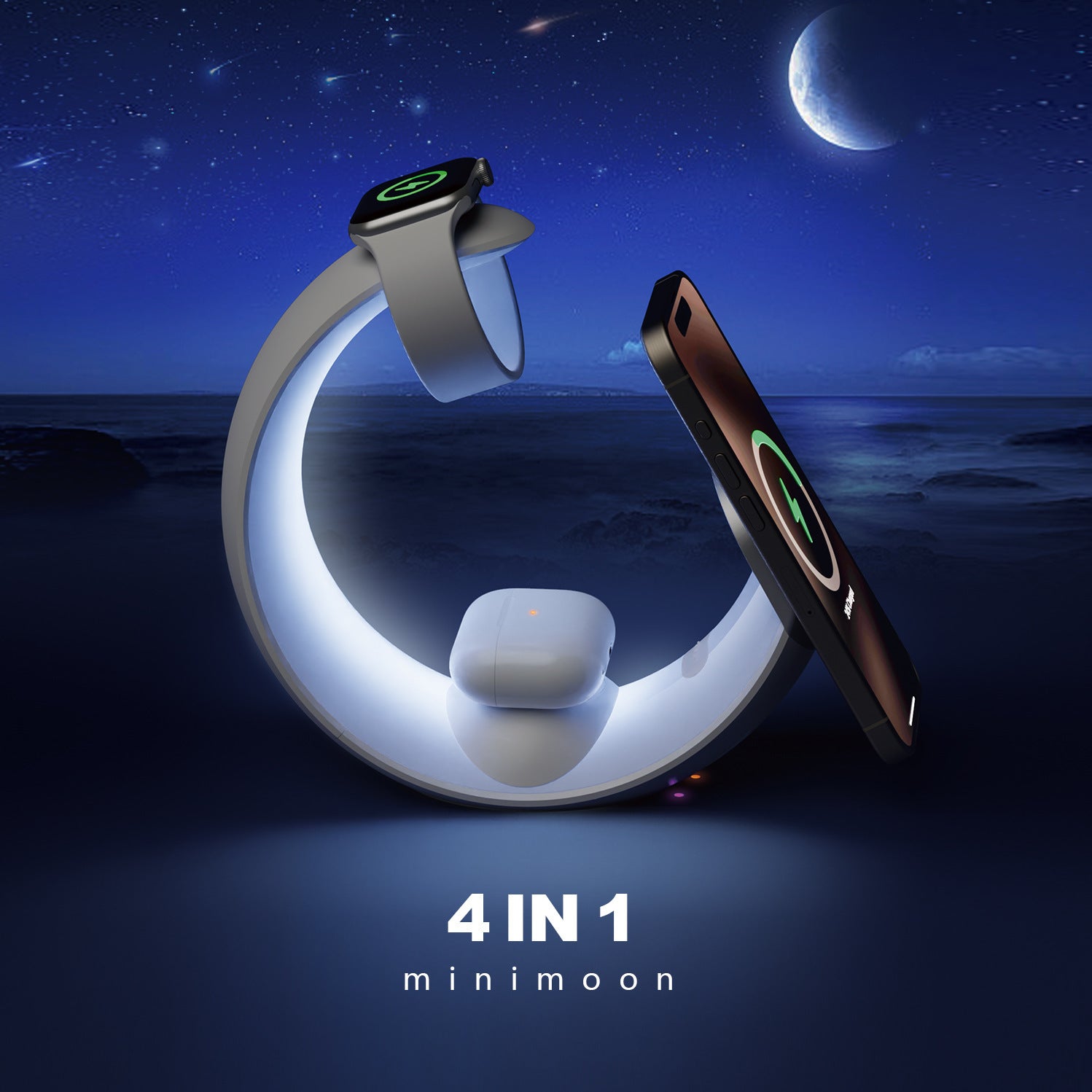 Small Moon Wireless Charger Atmosphere Wake-up