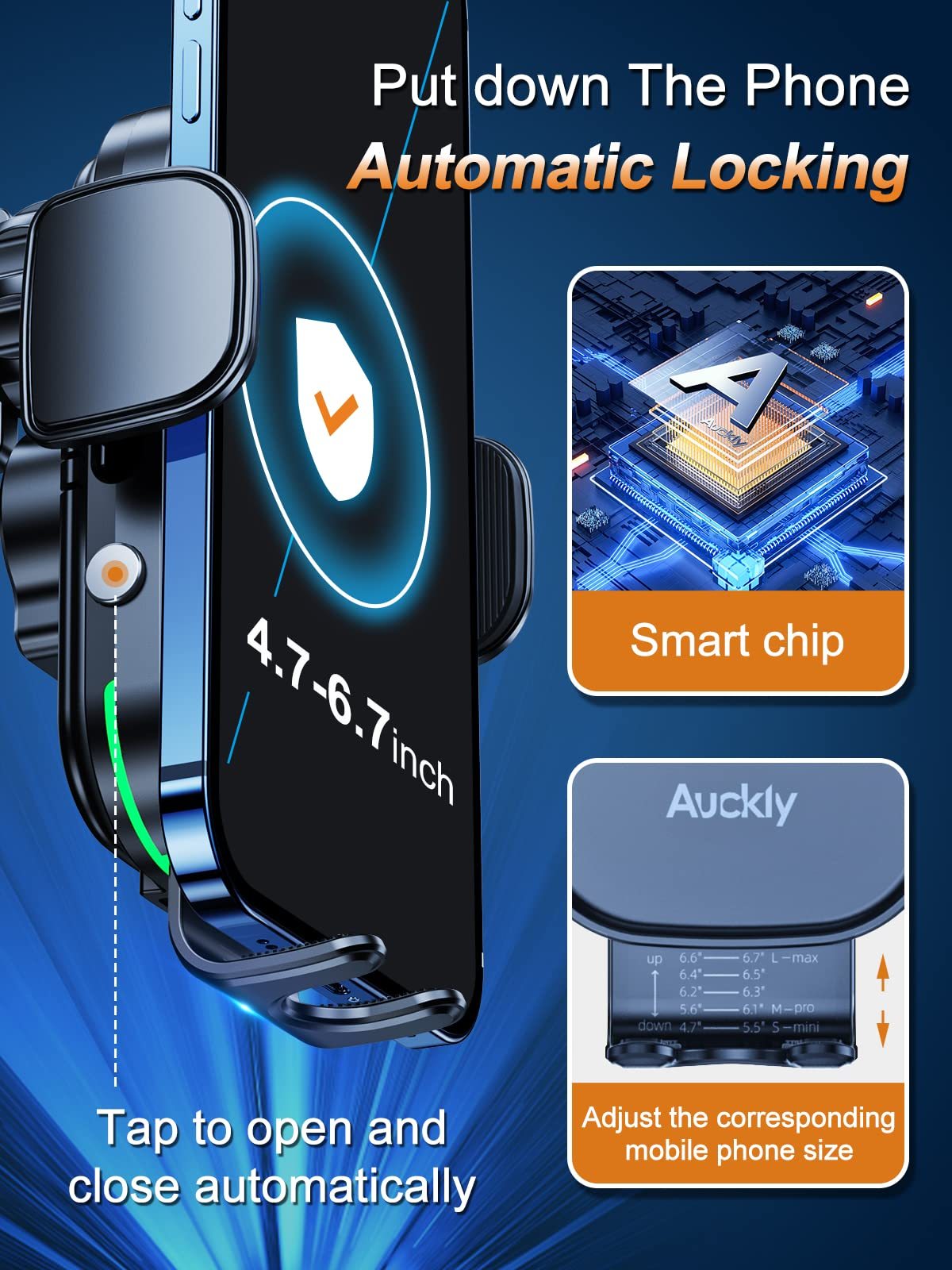 Car Wireless Charger 15W Quick Charge Automatic