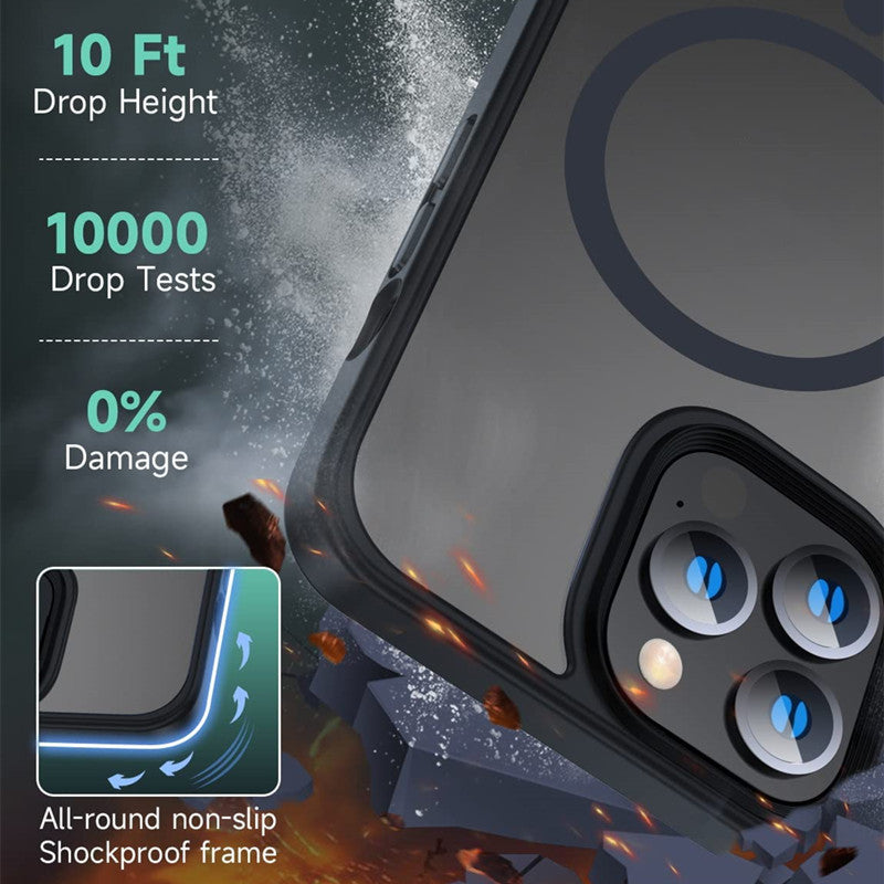 Magnetic Frosted Phone Case Drop Protection Cover