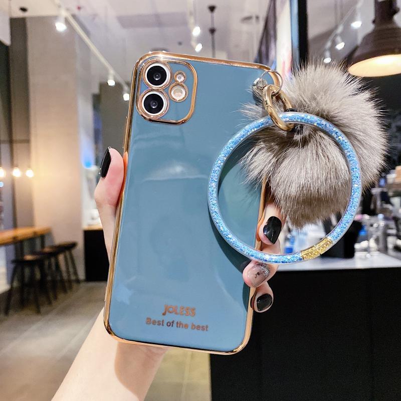 Hair Ball Electroplating Bracelet Silicone Protective