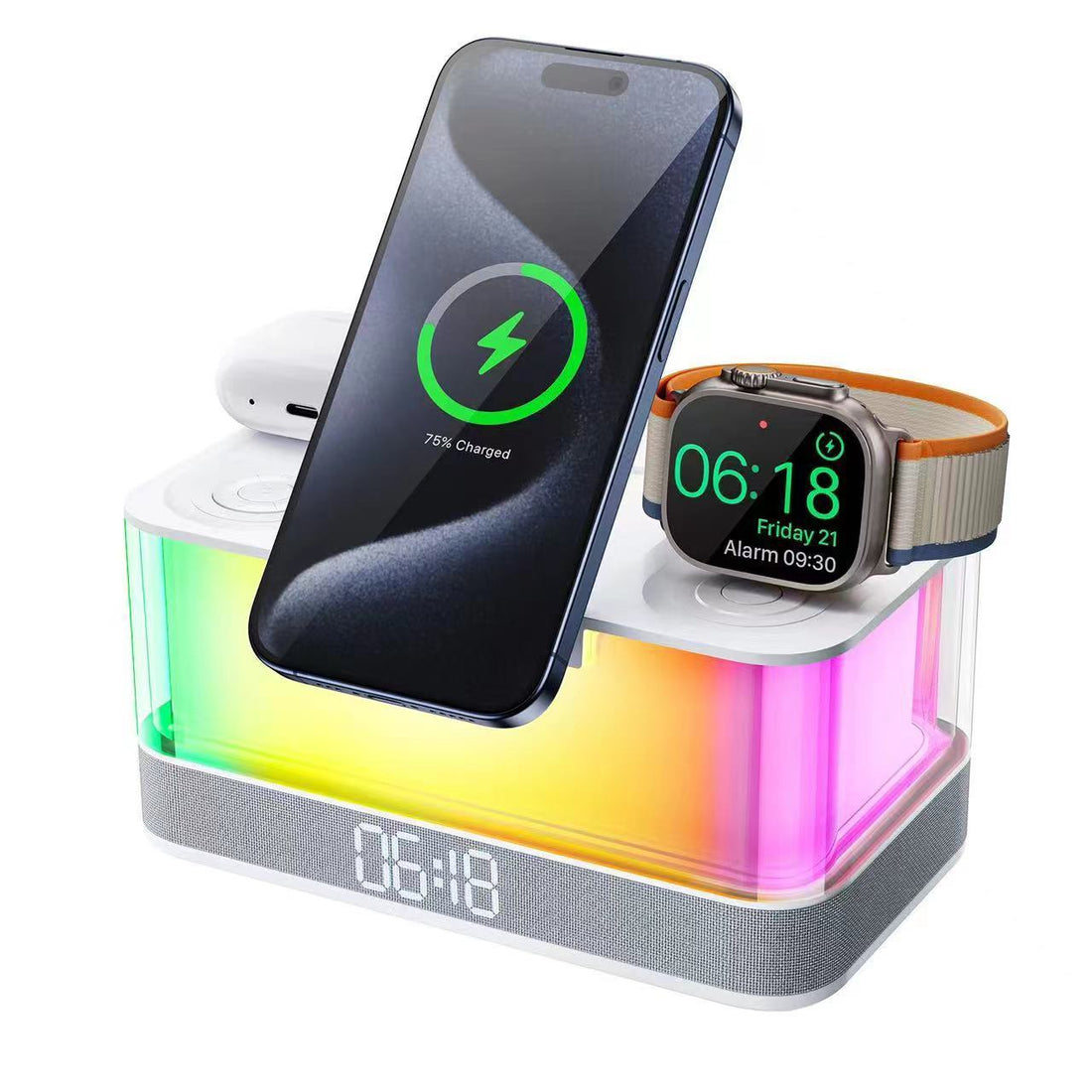 Desktop Bluetooth Speaker Clock Ambience Light