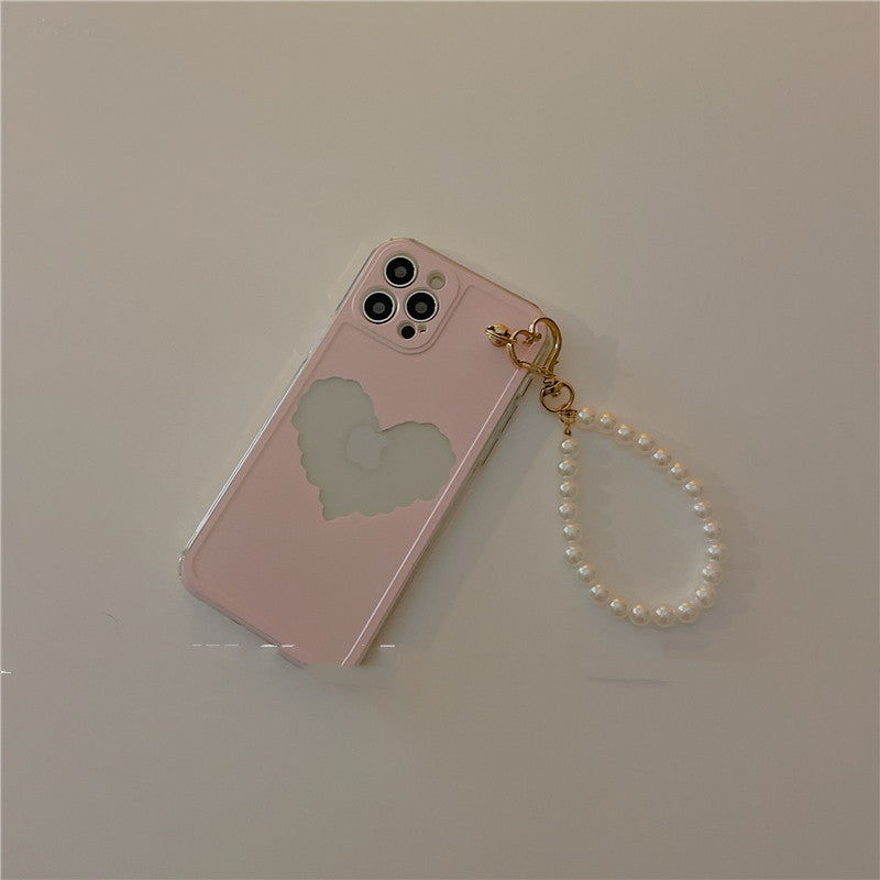Ins Love Pearl Chain Mobile Phone Case